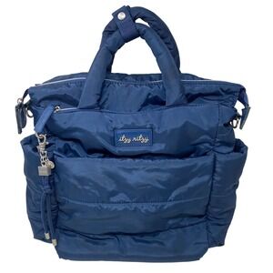 Itzy Ritzy Unisex Dream Weekender Diaper Bag Large Navy Blue Puffer Backpack